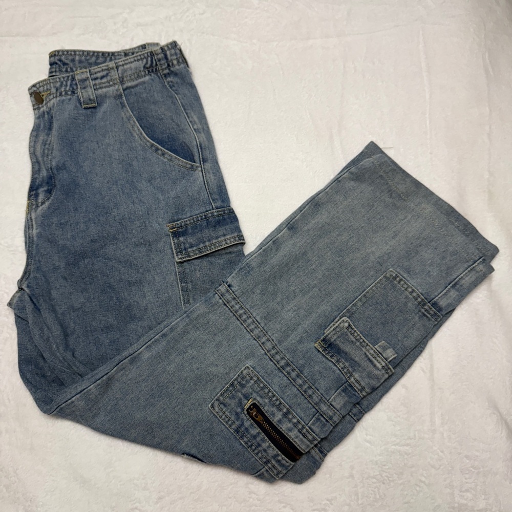 Gilipur Blue Cargo Jeans Waist Size 30
